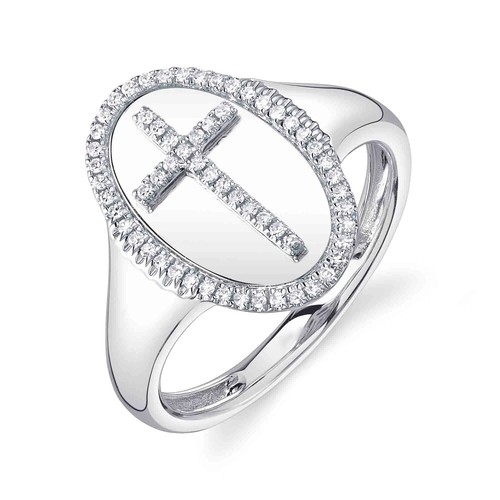 14k white gold diamond - 14k, cross