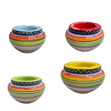 Ceramic Ash Tray Large stripy