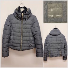 ZARA OUTERWEAR Women's Fold-Out Hooded Puffer Medium Winter Body Warmer