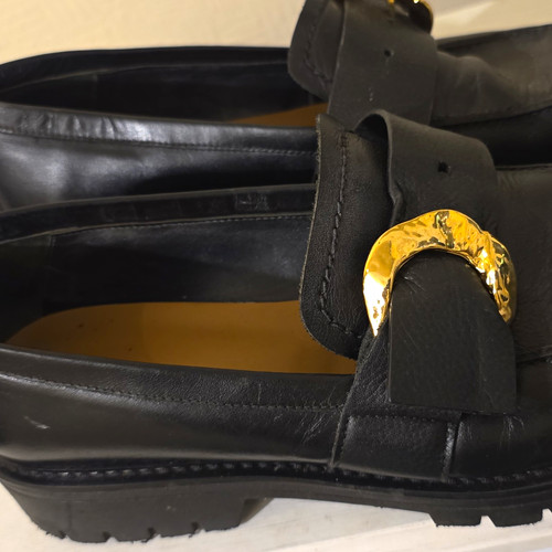 Black leather loafers 8 - leather,
