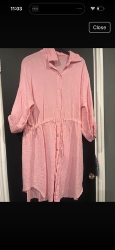 Pink shirt dress - shirt,