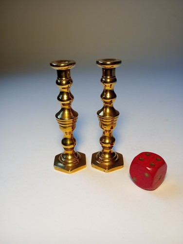 Vintage miniature brass pair - brass,