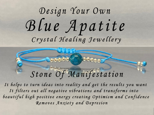 Blue apatite bracelet - blue, anklet