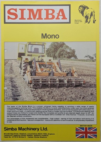 Original simba mono cultivator - simba,