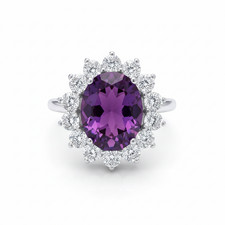 Sterling Silver Large Amethyst