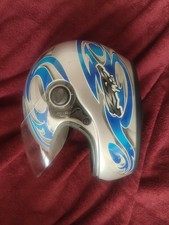 Shark Rsf Motorcycle Helmet In Blue / Silver & Grey Pre Owned In Good Condition