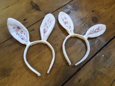 Kids Floral Bunny Ears Headband Easter Halloween Fancy Dress Up World Book Dayx2