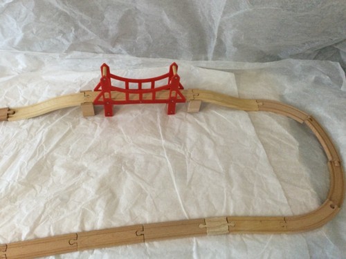 Wooden train track red - track,