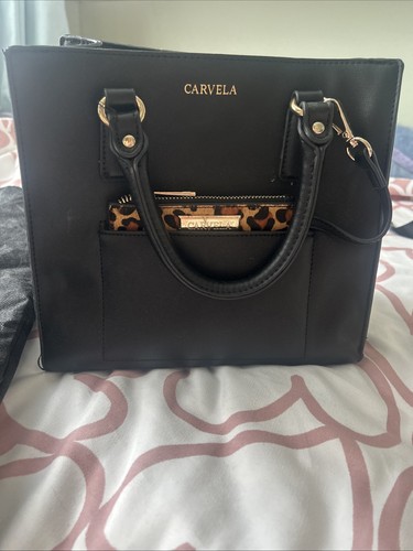 Carvela black leather look - black,