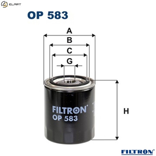 Oil filter 583 - op,