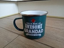 Awesome Grandad Enamel Mug Fathers Day Birthday Gift Outdoor History & Heraldry