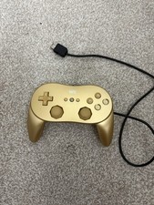 Nintendo Wii Gold Classic Pro Wired Controller