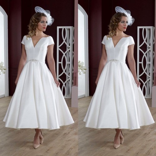 Simple satin wedding dresses - simple,
