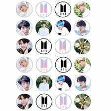30 bts Cupcake Toppers Edible