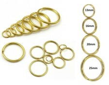 Brass Split Rings – Strong & Durable for Roman Blinds, Curtain Hooks, Keyrings