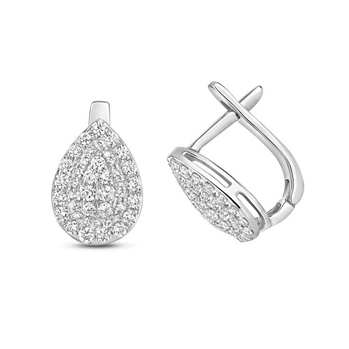 Teardrop real diamond earrings - real,