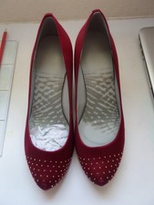 CLARKS RUBY RED SATIN COMFORT