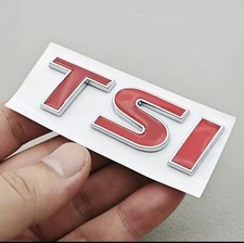 TSI Badge Emblem 3D Red Silver