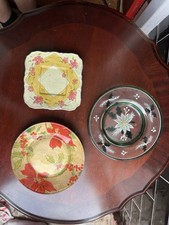 Job Lot Of 3 Vintage Yankee Candle Jar Saucers 