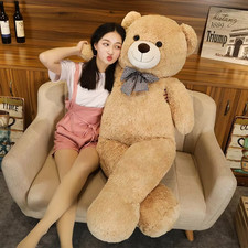 105cm Giant Soft Teddy Bear Plush Toy – White Pink Brown – Big Hug Pillow Gift