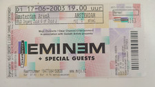 EMINEM Amsterdam Arena Holland 17-6-2003 complete unused pitch ticket stub Mint