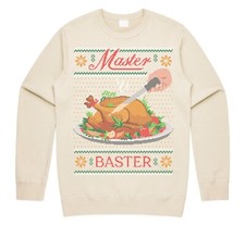 Master Baster Christmas Jumper Sweater Sweatshirt Funny Rude Xmas Joke Chef Dad