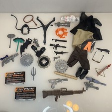 Action Man Bundle of Clothes - Weapons - Accessories Over 30 Pieces M60 Discs