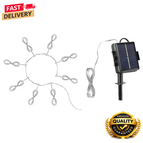 104 led solar parasol lights - parasol,