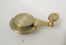 Antique Servant Bell Brass Victorian Old Manor Chateau Crank Lever "T.C&Sons"