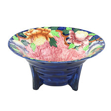 Maling Bowl, Tri-footed, Floral.