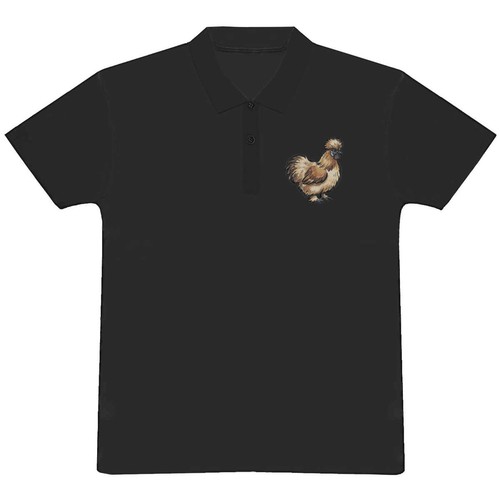 Silkie chicken adult polo - 'silkie,