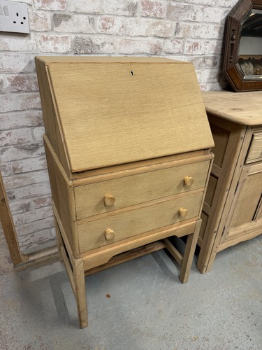 Stripped teak bureau - stripped,