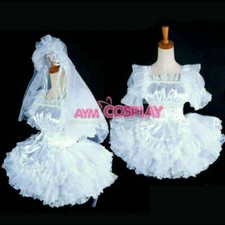 Sissy boy maid satin wedding