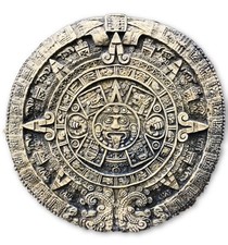 Aztec Mayan Calendar round stone wall plaque Sun stone home or garden ornament