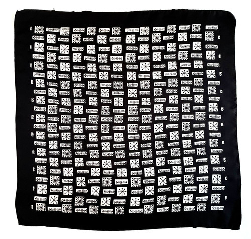 Vintage 1980s monochrome silk - 1980s,