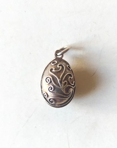 Vintage egg sterling silver