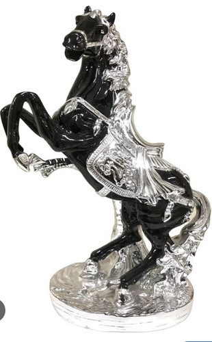 Xxl black horse ornament - black,