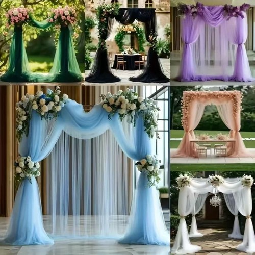 75cm wedding tulle arch - 6m,