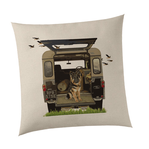 German shepherd dog cushion - german,
