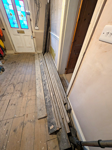 Reclaimed pine floorboards - reclaimed,