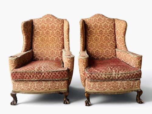 Antique pair solid walnut - pair, of