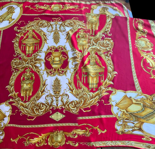 Versace stunning pure silk red - stunning,