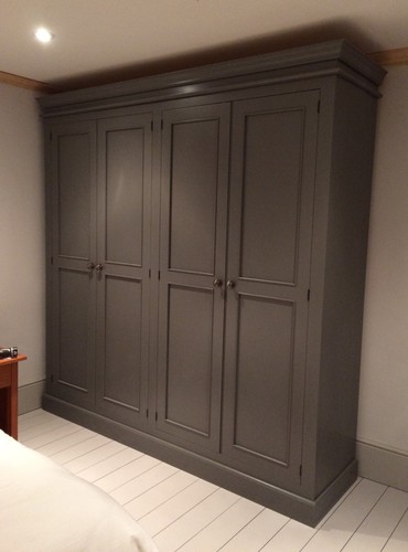 Wardrobe painted edwardian - wardrobe,