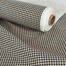 Black & Beige Houndstooth