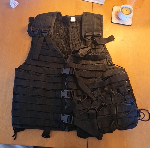 Miltec black chest rig - black,