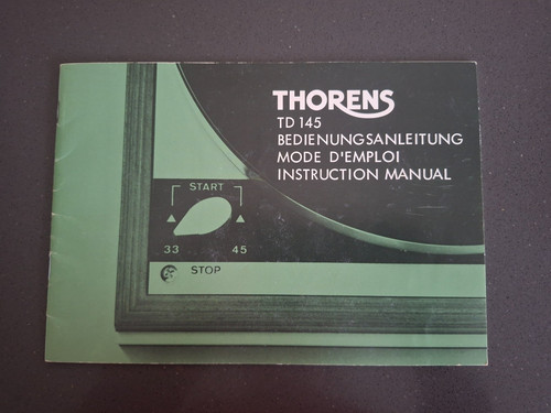 Thorens td145 manual - thorens,