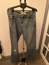 LEVI'S 527 REG Bootcut Mens Jeans Blue Cotton Blend Denim W36 L34 Low Rise