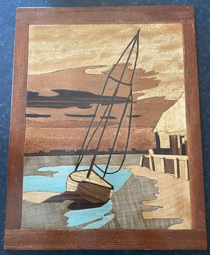 Wooden marquetry panel - panel,