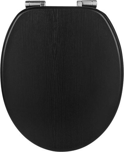 Elegant black wooden toilet - elegant,