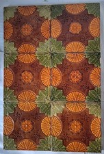 Antique tiles x 6 Vibrant